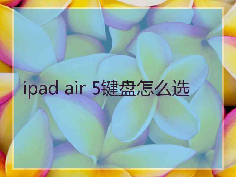 ipad air 5键盘怎么选