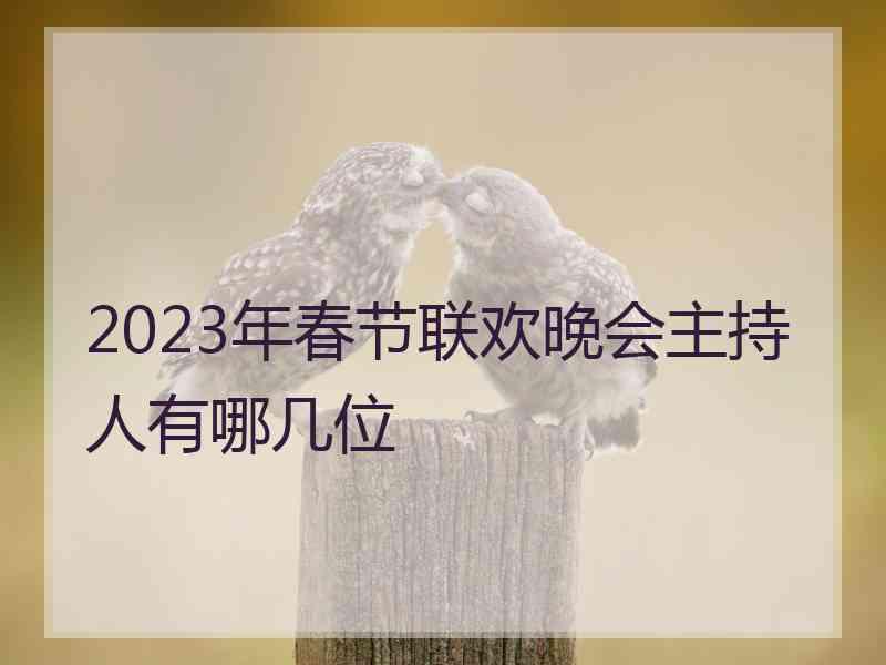 2023年春节联欢晚会主持人有哪几位