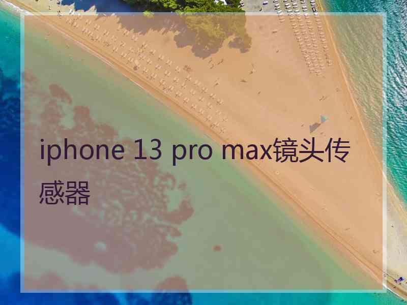 iphone 13 pro max镜头传感器