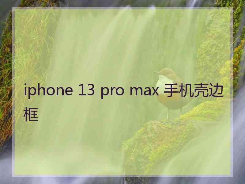 iphone 13 pro max 手机壳边框