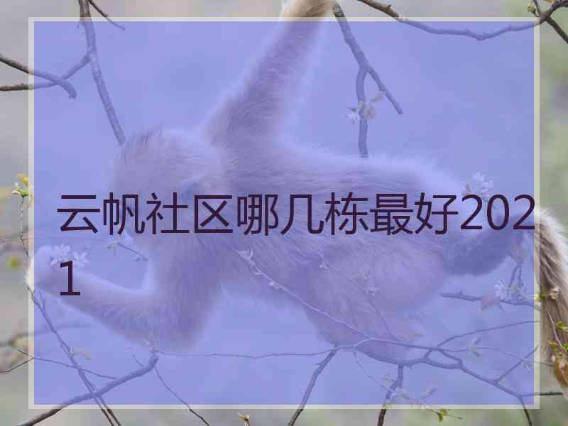 云帆社区哪几栋最好2021