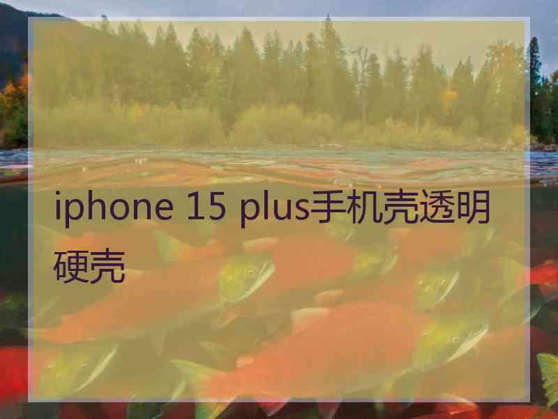 iphone 15 plus手机壳透明硬壳