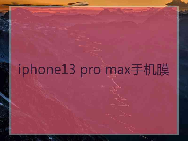 iphone13 pro max手机膜