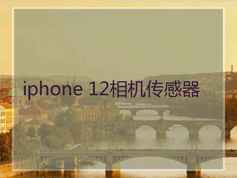 iphone 12相机传感器