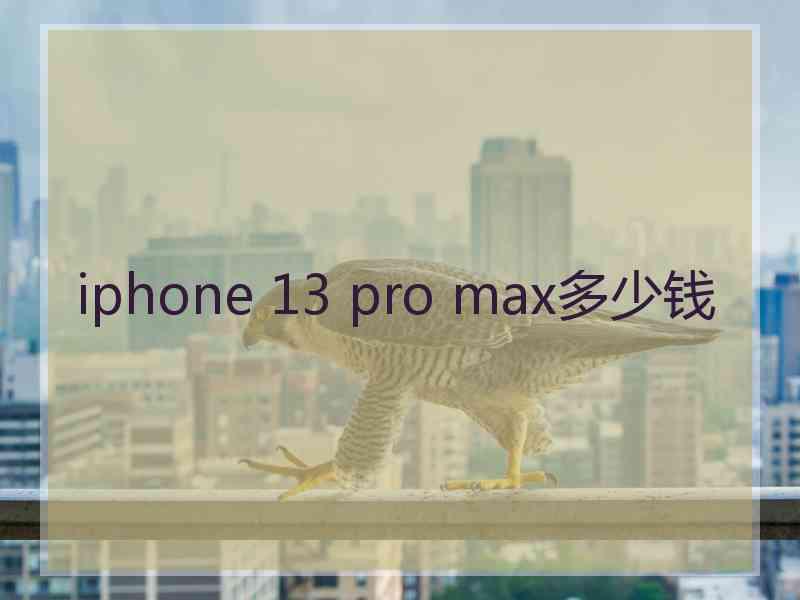 iphone 13 pro max多少钱