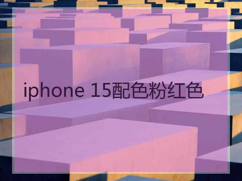 iphone 15配色粉红色