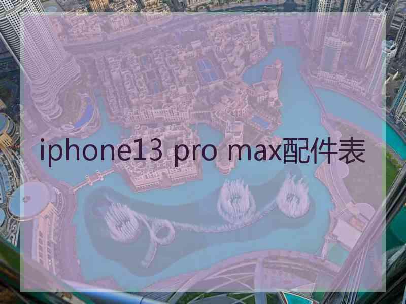 iphone13 pro max配件表