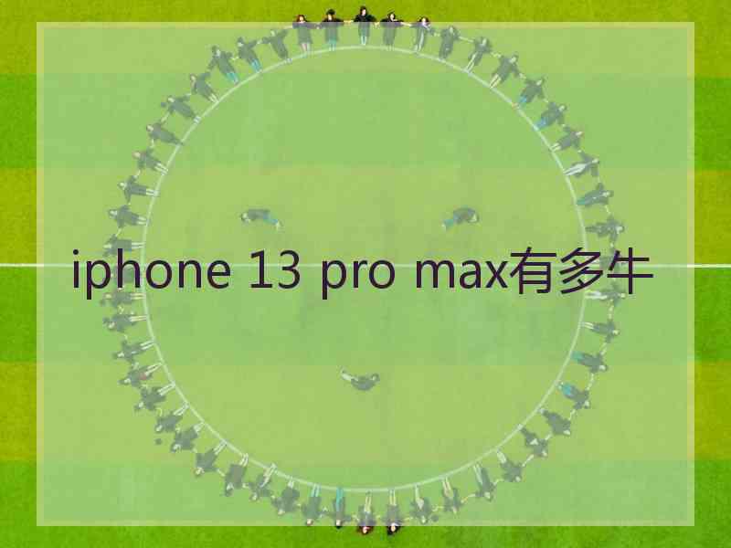 iphone 13 pro max有多牛