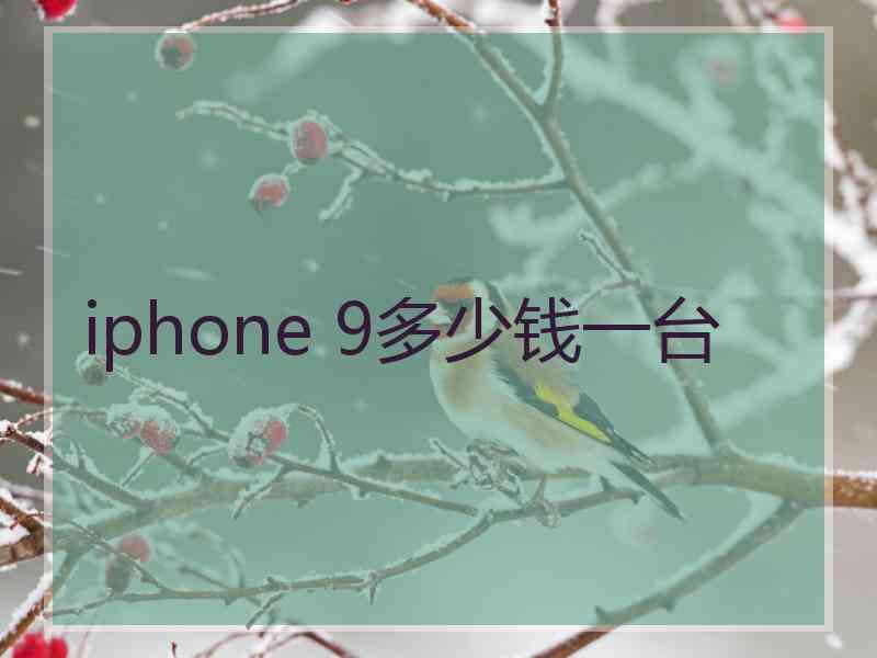 iphone 9多少钱一台