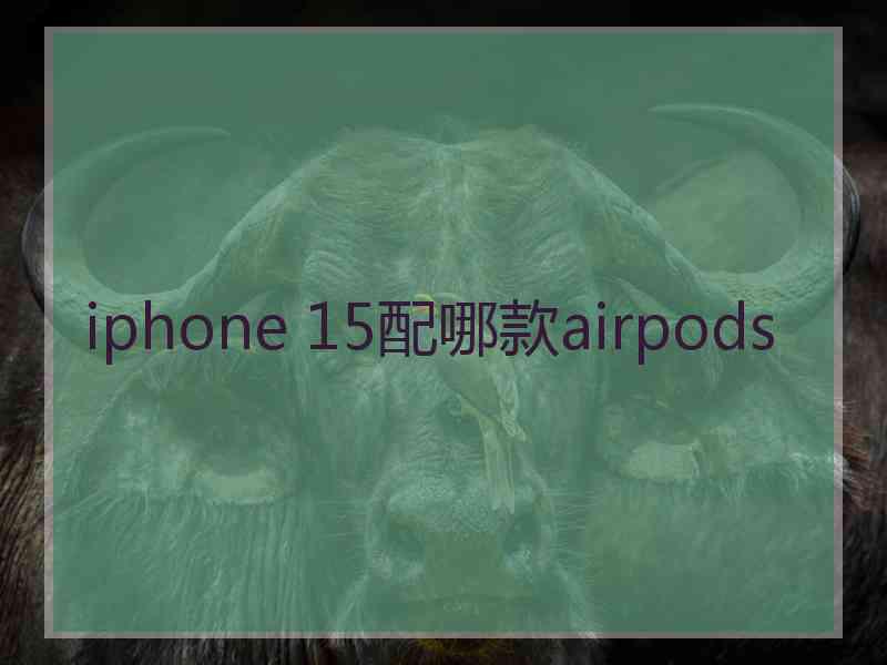 iphone 15配哪款airpods