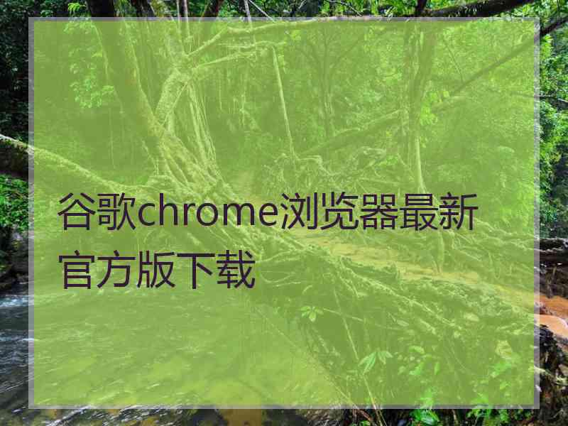 谷歌chrome浏览器最新官方版下载