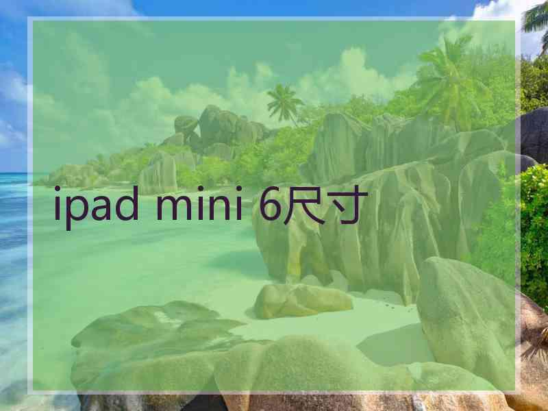 ipad mini 6尺寸