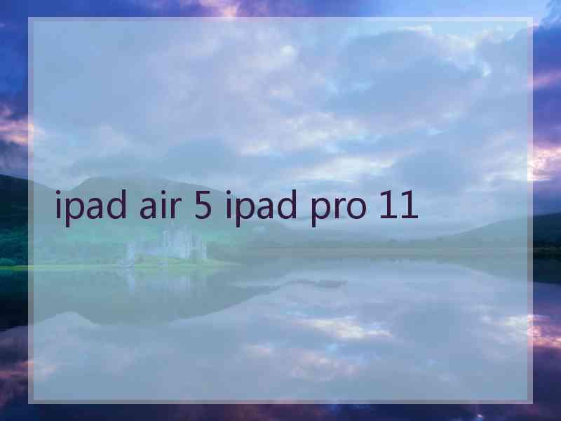 ipad air 5 ipad pro 11