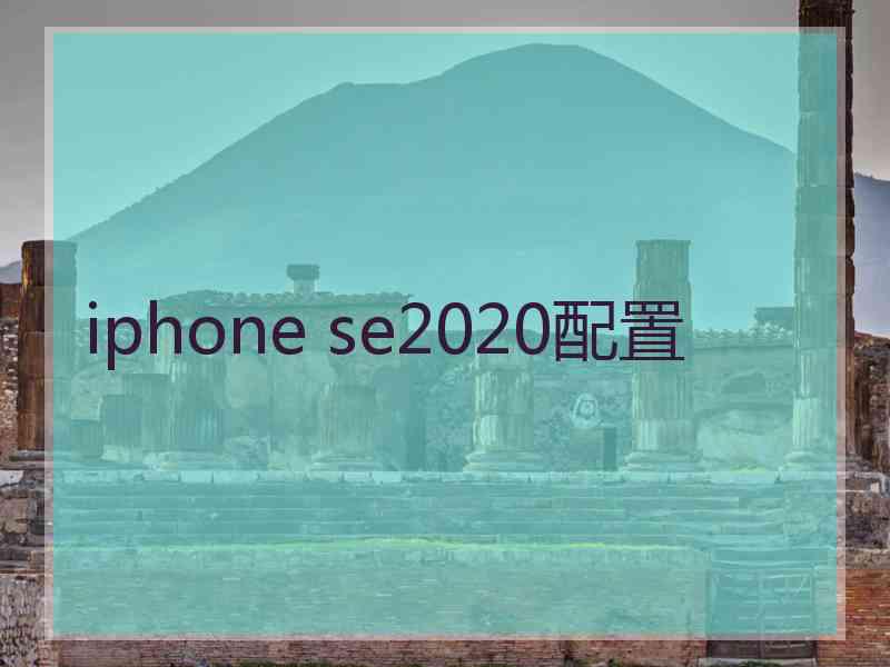 iphone se2020配置