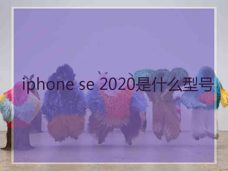 iphone se 2020是什么型号