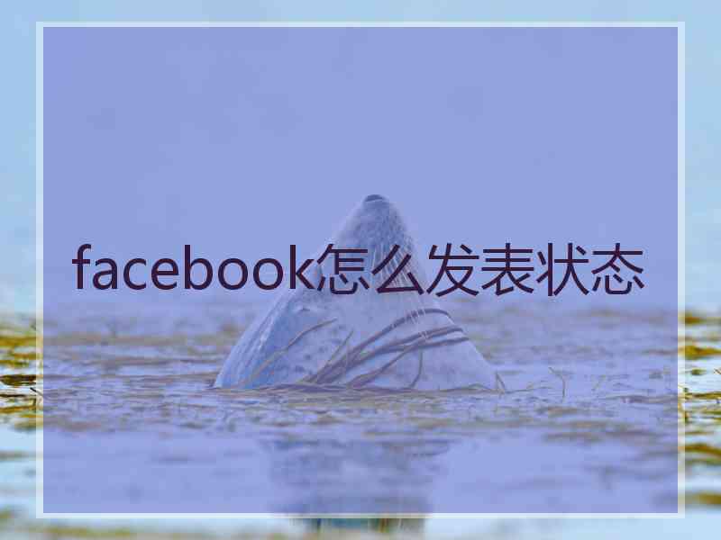 facebook怎么发表状态