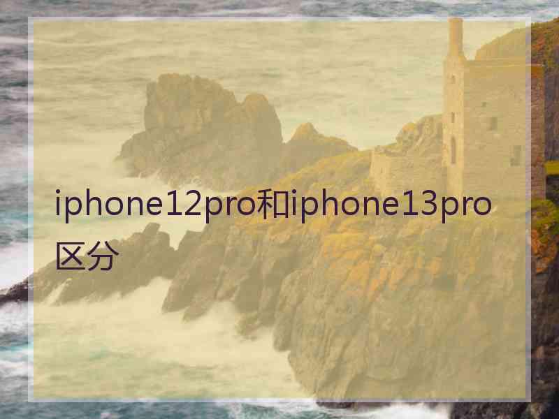 iphone12pro和iphone13pro区分