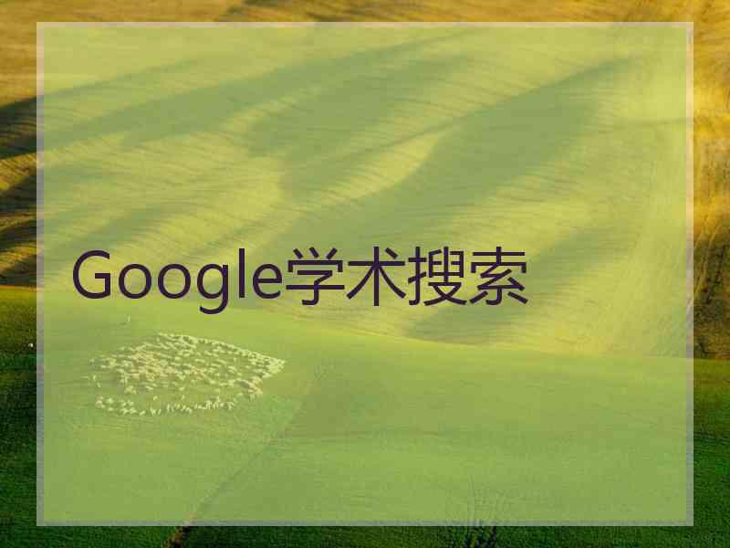 Google学术搜索