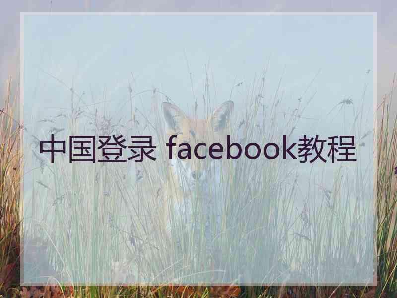 中国登录 facebook教程