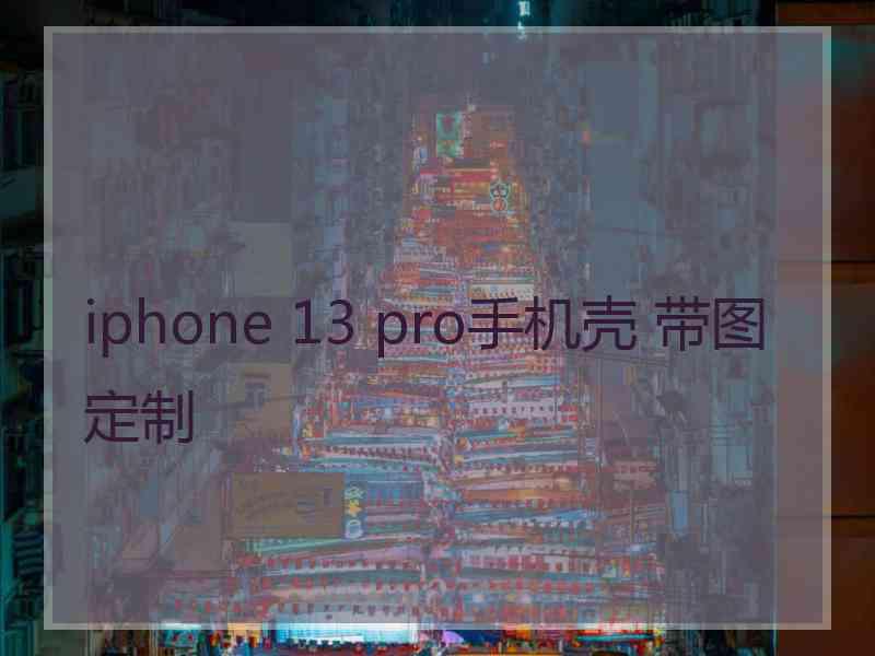 iphone 13 pro手机壳 带图定制