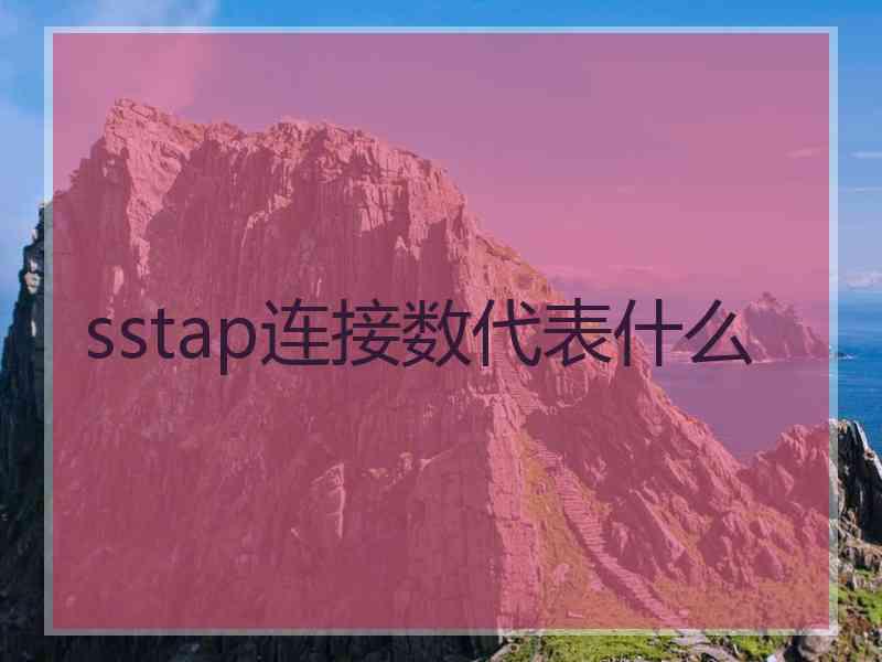 sstap连接数代表什么