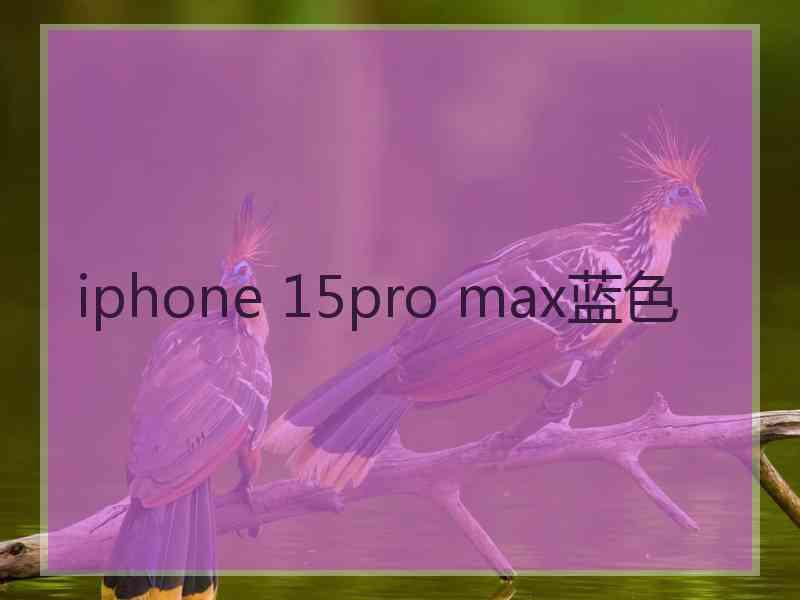 iphone 15pro max蓝色