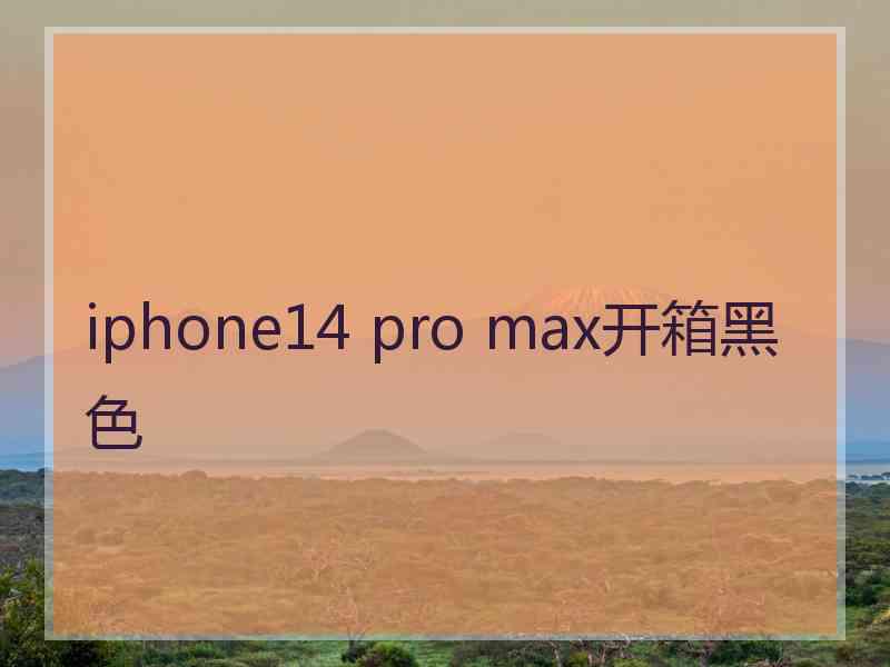 iphone14 pro max开箱黑色