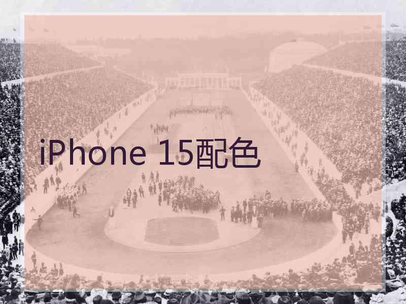 iPhone 15配色