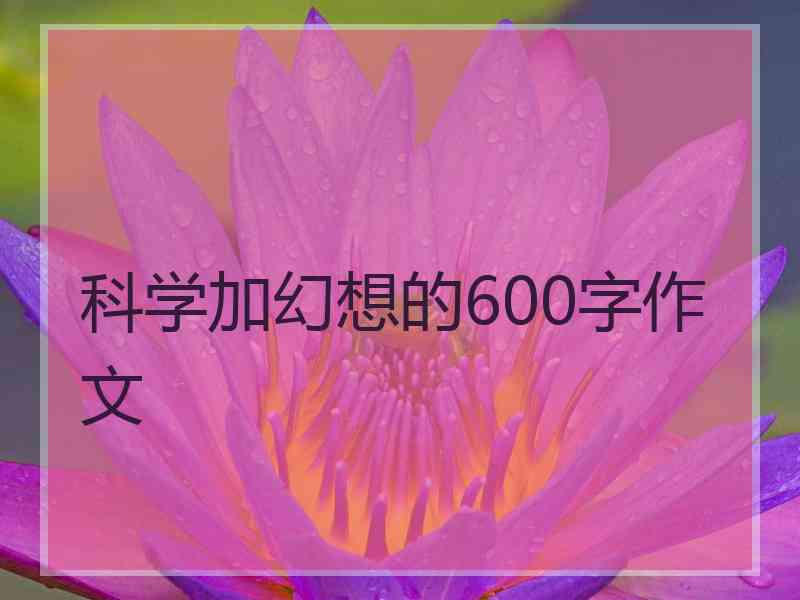 科学加幻想的600字作文