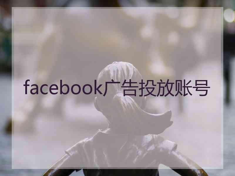 facebook广告投放账号