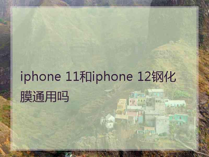 iphone 11和iphone 12钢化膜通用吗