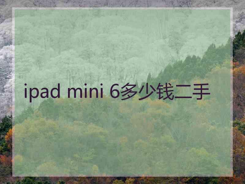 ipad mini 6多少钱二手