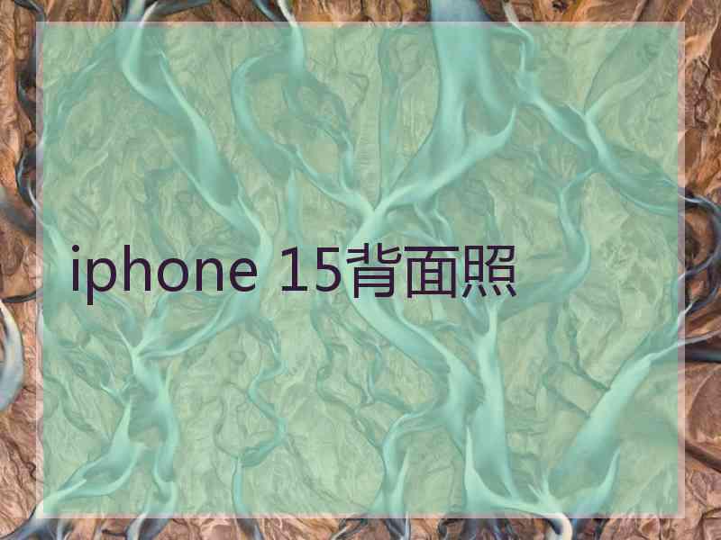 iphone 15背面照