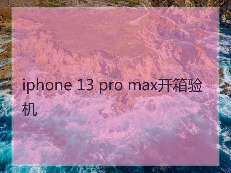 iphone 13 pro max开箱验机