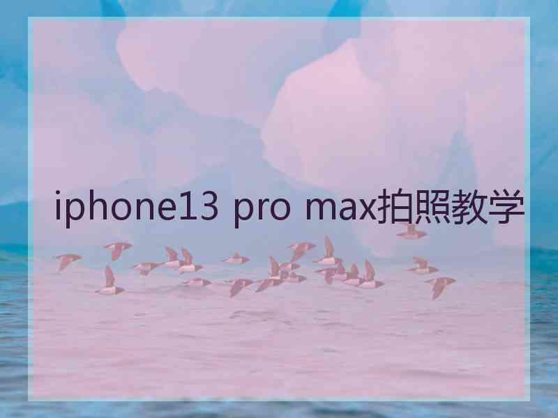 iphone13 pro max拍照教学