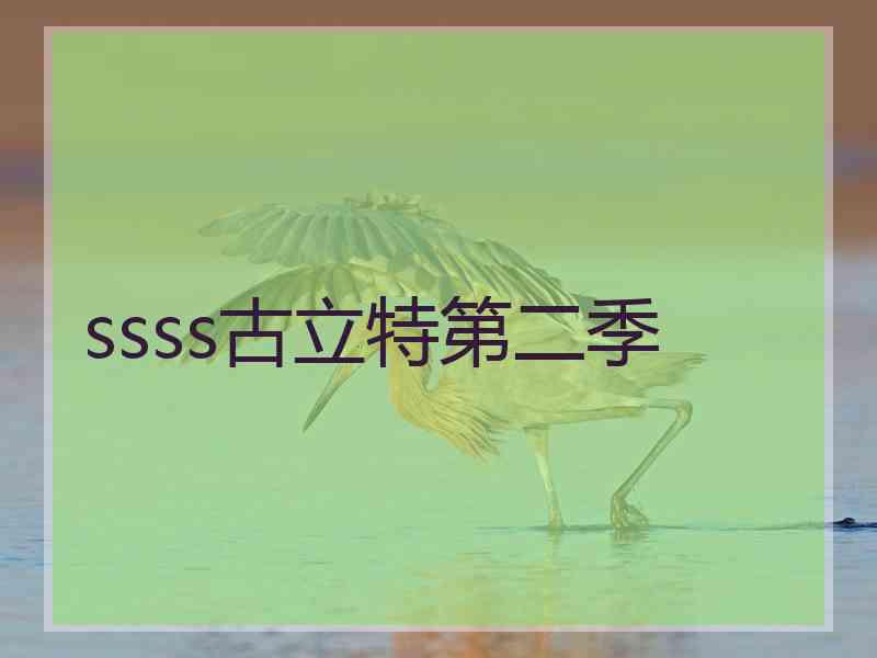 ssss古立特第二季