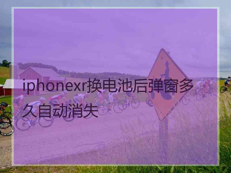 iphonexr换电池后弹窗多久自动消失