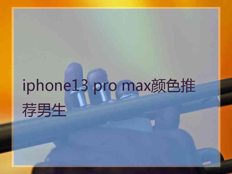 iphone13 pro max颜色推荐男生