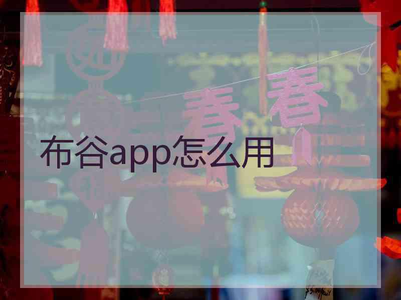 布谷app怎么用