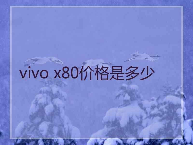 vivo x80价格是多少