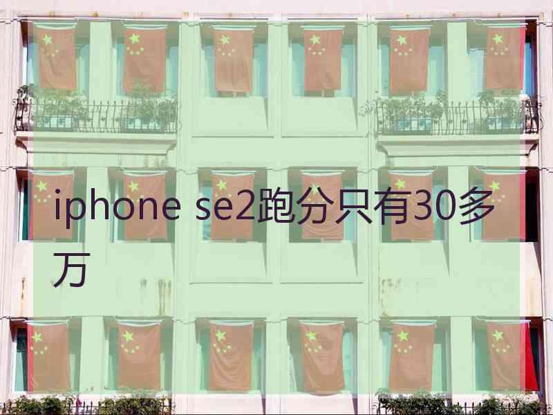 iphone se2跑分只有30多万