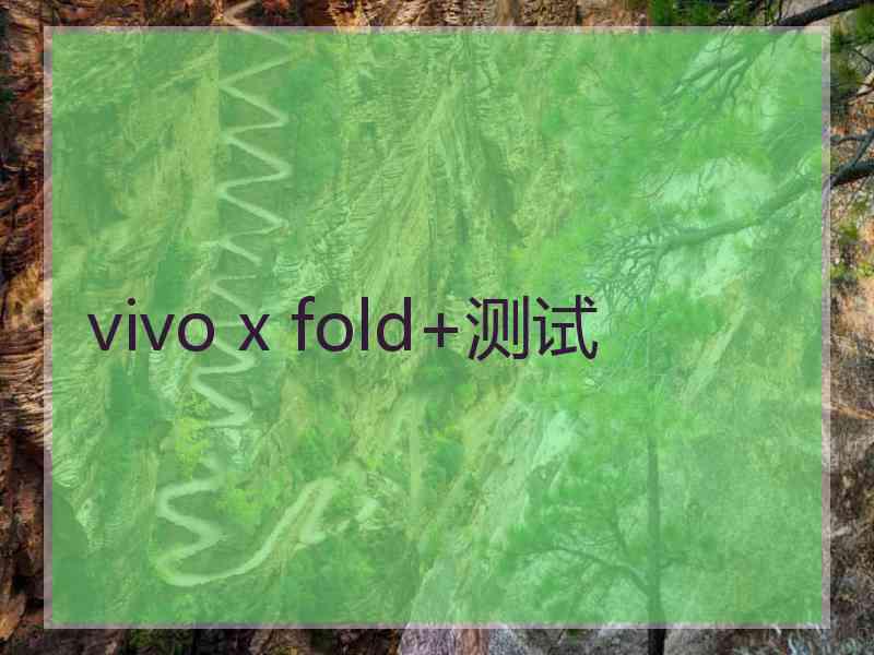 vivo x fold+测试