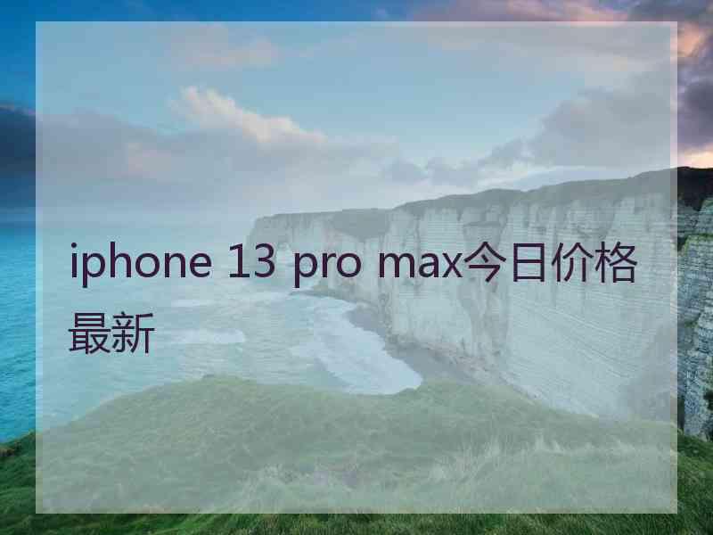 iphone 13 pro max今日价格最新