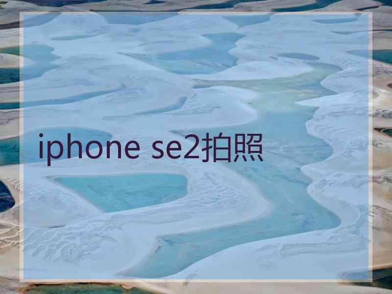 iphone se2拍照