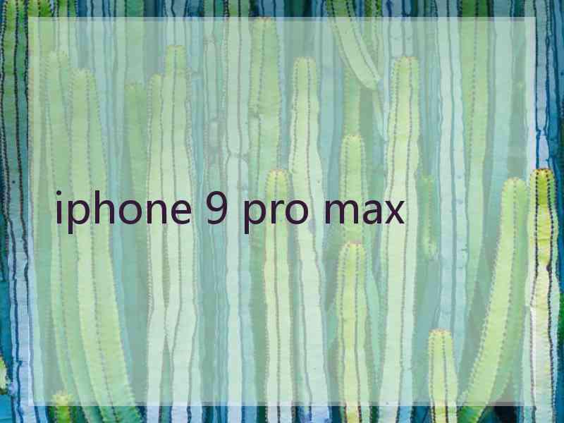 iphone 9 pro max