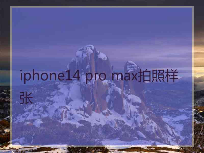 iphone14 pro max拍照样张