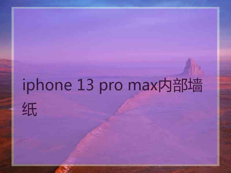 iphone 13 pro max内部墙纸