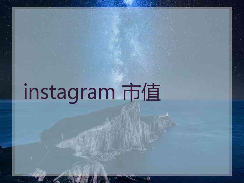 instagram 市值