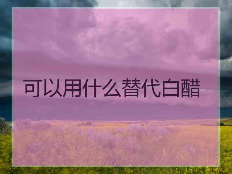 可以用什么替代白醋