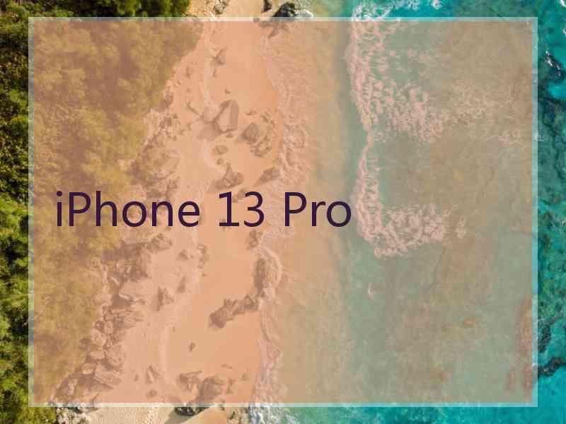 iPhone 13 Pro